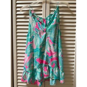 Lilly Pulitzer silk peplum top, women’s size XL